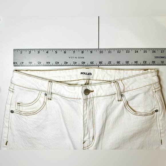 𝅺ROLLA'S Jeans Dallas Low Bootcut Lowrise Slim White SZ 29 NEW! - Picture 11 of 16